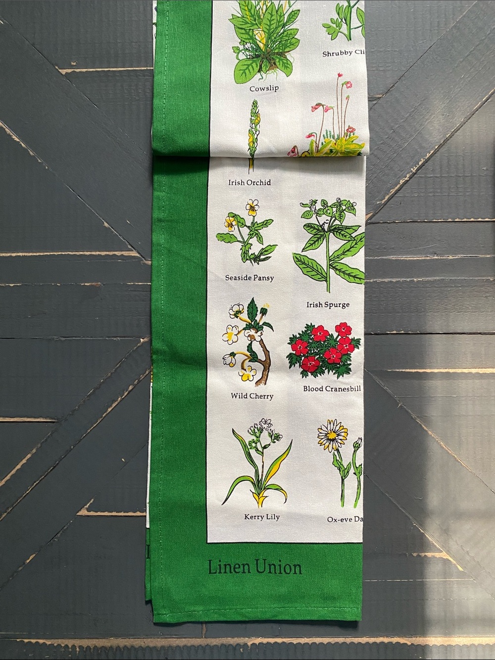 ☘️Linen Tea Towel☘️Wild Irish Flowers - Picture 5 of 7
